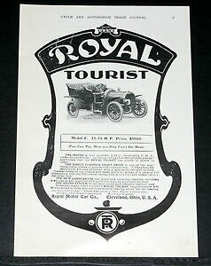 yzzr[ ͌^ fJ[ Cc[Xgfc[OJ[h1905 old magazine print ad, royal tourist, model f touring car 3238 hp, 3,000