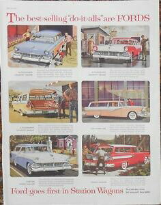 yzzr[ ͌^ fJ[ tH[hXe[VSA[gf1956 ford 034;first in station wagons034; print ad 50s art classic cars 6 models