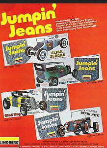 yzzr[ ͌^ fJ[ re[WV[gho[OW[YvX`bNfJ[Lbgvintage ad sheet 1835 lindberg jumpin jeans plastic model car kits