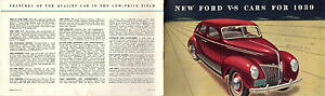 yzzr[ ͌^ fJ[ tH[hptbgfJ[CXgford v8 cars 1939 vtge brochure various models color illustrations features
