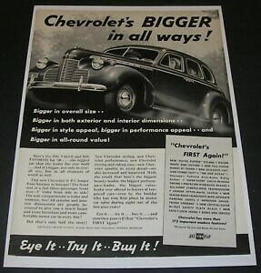 �y���������z�z�r�[ �͌^�� ���f���J�[ ���B���e�[�W�V�{���[���f���h�A�Z�_��vintage print ad 1939 chevrolet 1940 model 4door sedan car bigger in all ways