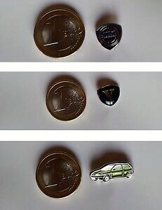 yzzr[ ͌^ fJ[ ObYu[``AsfJ[KXVo[three collectibles brooch lancia y pin model car ypsilon green glass silver