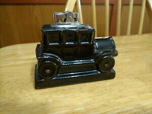 yzzr[ ͌^ fJ[ re[WAeB[NfJ[e[ugbv_[NuES[hvintage antique model car table top lighter dark brown and gold color