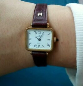 【送料無料】腕時計　カテナヴィンテージタンクスイスレディースゴールドマイクロメッキcatena vintage tank swiss ladies 18 k gold micro plated watch working