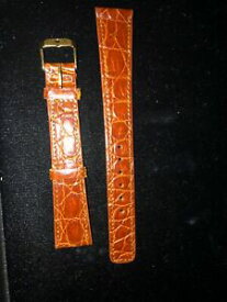 【送料無料】腕時計　オリジナルモバドスイスクロコダイルレザーウォッチストラップoriginal movado swiss genuine crocodile leather watch strap 1