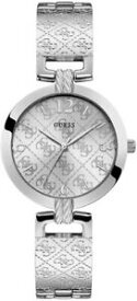【送料無料】腕時計　レディースクォーツウォッチステンレススチールストラップシルバーguess womens j quartz watch with stainlesssteel strap silver