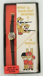 �y���������z�r���v�@�A�j���L���^�[�E�H�b�`�I���W�i���{�b�N�X1969 animated character watch in original unusual firing squad box