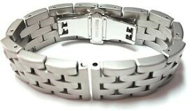 【送料無料】腕時計　リンクステンレスブレスレットサタンheavy soild link stainless steel watch bracelet satin finish 20, 22 and 24mm