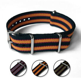 【送料無料】腕時計　ストライプジェームズボンドパターンナイロンミリタリーウォッチストラップ9 stripe james bond pattern ballistic nylon military watch strap 20mm