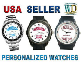 【送料無料】腕時計　パーソナライズカスタムメンズスポーツウォッチクォーツロゴデザインパーツpersonalized custom mens sport watch quartz logo design image parts print photo