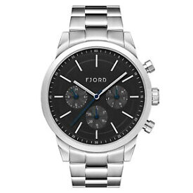 【送料無料】腕時計　ステンレスアクセントクォーツfjord 45mm stainless steel blue accents quartz multifunction watch fj306133