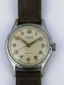 【送料無料】腕時計　メンズヴィンテージウォッチヴィーナスブランドクラウンrare consul waterproof mens vintage watch with venus branded crown d70