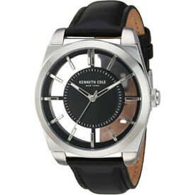【送料無料】腕時計　ケネスコールニューヨークメントランスペアレンシースチールクォーツウォッチレザーストラップkenneth cole york men transparency steel quartz watch leather strap 10027837