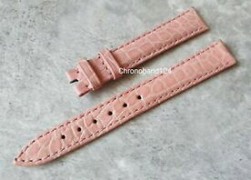 【送料無料】腕時計　ショパールピンククロコダイルレザーストラップgenuine oem chopard 1412mm pink crocodile leather strap unused