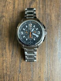 【送料無料】腕時計　モバドステンレスクロノグラフエクセルスイスブラックウォッチ