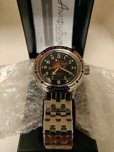 �y���������z�r���v�@���V�A�_�C�o�[�E�H�b�`�X�L���[�o�f���[�h russian vostok amphibian diver watch 420380 amphibia scuba dude us seller