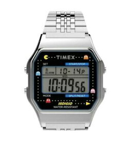 【送料無料】腕時計　コラボステンレススチールウォッチシルバーtimex x pacman collab 34mm stainless steel watch silver amp; free shipping