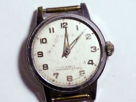 【送料無料】腕時計　ヴィンテージルテックスフロントカバーガラスvintage rutex watch, 17jewels, missing front cover glass, 26mm，no work