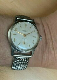 【送料無料】腕時計　オリジナルヴィンテージジュエルテスフレックスストラップvintage resolute watch in original condition 15 jewels tessuflex strap