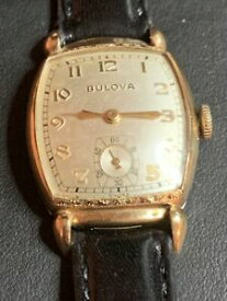 【送料無料】腕時計　ヴィンテージメンズレアブローバトップマニュアルサービスランニングvintage mens rare bulova 10bc 10k rgp top manual wind serviced running