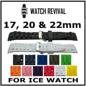 【送料無料】腕時計　ウォッチゴムエンドストラップhigh quality replacement rubber curved end strap for ice watch 17mm, 20mm, 22mm