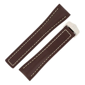 腕時計　ディアナビゲータカーフスキンレザーストラップマジッククラスプブラウンhirsch navigator calfskin leather deployment strap with magic clasp in brown