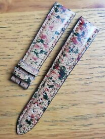 【送料無料】腕時計　ブランパンブラウンカモカーフレザーストラップblancpain 19mm browncamo pattern calf leather strap never used genuine rare