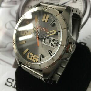 yzrv@Yq[S{XfUCi[EHb`O[xX`[mens hugo boss designer watch grey berlin 1513317 steel genuine