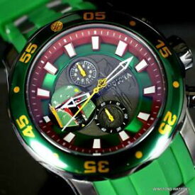 【送料無料】腕時計　インビクタスターウォーズボバフェットプロダイバースキューバグリーンミリメートルクロノグラフウォッチinvicta star wars boba fett pro diver scuba green 48mm chronograph watch