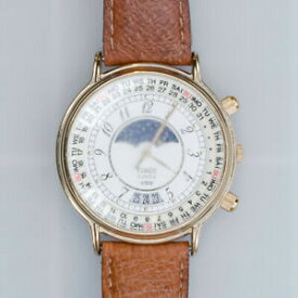 【送料無料】腕時計　クォーツトリプルカレンダーデイクロノグラフムーンフェイズウォッチmens 1992 timex quartz 84 triple calendar daydate chronograph moonphase watch