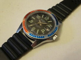 【送料無料】腕時計　ヴィンテージフィートペプシダイバーウォッチメンテナンスvintage 1960s brichot 180 feet 17j date pepsi diver watch swiss need maintenance