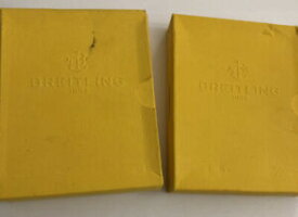 【送料無料】腕時計　ブライトリングイエローウォッチガイドマニュアルペーパーボックスケースbreitling yellow watch booklet guide manual papers storage box case