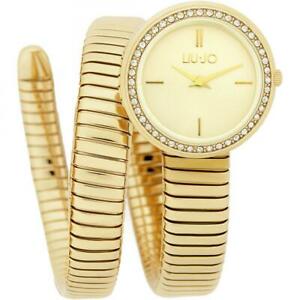 腕時計　オロロギドナリュウジョラグジュアリーファッションツイストアッキオゴールドドラトスワロフスキーorologio donna liu jo luxury fashion twist tlj1649 acciaio gold dorato swaro