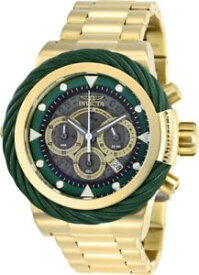 【送料無料】腕時計　インビクタボルトクォーツクロノグリーンベゼルケースブレスレット27804 invicta bolt quartz chrono green wired bezel 50mm case ss bracelet watch