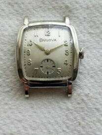 【送料無料】腕時計　ホワイトケースヴィンテージブローバselling a used vintage bulova senator j wrist watch in a 10k white rgp case 1962