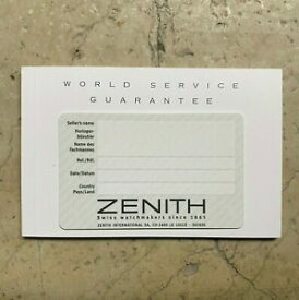 【送料無料】腕時計　ゼニスカードセットグアランテグアランティーブランクzenith warranty card set guarante certificate guarantie blank warranty booklet