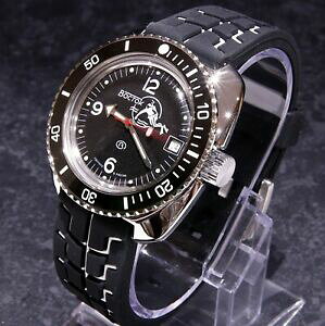 �y���������z�r���v�@�{�X�g�[�N�A���t�B�r�A�X�L���[�o�f���[�h�J�X�^�����V�A�_�C�u�E�H�b�`vostok amphibia scuba dude custom russian auto dive watch, , uk seller