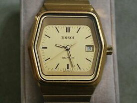 【送料無料】腕時計　ニースヴィンテージゴールドトーンメンズクォーツウォッチnice vintage tissot gold tone mens quartz watch wdate