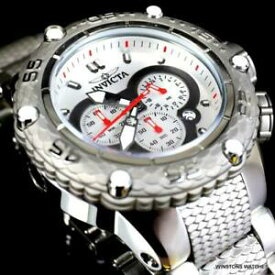 【送料無料】腕時計　インビクタスバクアステンレススチールシルバートーンクロノグラフウォッチinvicta subaqua noma vi stainless steel silver tone chronograph 52mm watch
