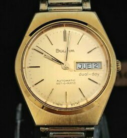 【送料無料】腕時計　ヴィンテージブローバセットマチックデュアルデイメンズワトックstunning vintage 1978 bulova automatic setomatic dual day automatic mens watc