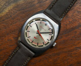 【送料無料】腕時計　ヴィンテージブローバシーキングクジラレッドアクセントステンレススチールサービスvintage bulova sea king whale red accent stainless steel watch 1971, serviced