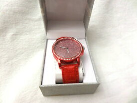 【送料無料】腕時計　ラグジュアリーレディースクォーツファッションドレスaccutime luxury womens quartz fashion dress wrist watch red