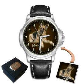 【送料無料】腕時計　メンズペットロスdog cat memorial mens gents photo wrist watch pet loss remembrance gift engraved