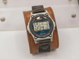 【送料無料】腕時計　レアタイムスアトランティスメンズデジタルカフストラップrare nm 1988 timex atlantis 100 mens digital wrist watch w cuff strap
