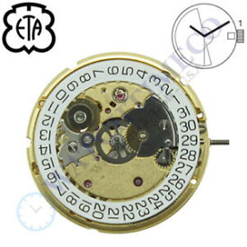 【送料無料】腕時計　スイスゴールドカラーgenuine eta 28242 automatic watch movement swiss made gold colored gilt