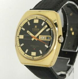 【送料無料】腕時計　メンズアカプルコデイデイトゴールドメッキオートマチック1970 mens edox acapulco 202 daydate gold plated automatic 36mm