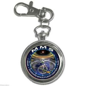 【送料無料】腕時計　マルチスケールミッションラウンドシルバーメタルキーチェーンウォッチnasa mms magnetospheric multiscale mission round silver metal key chain watch
