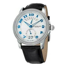 【送料無料】腕時計　スチュリングシンフォニースイスクォーツデイブラックレザーストラップウォッチ