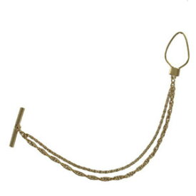 【送料無料】腕時計　ダブルゴールドトーンロープペーパークリップメンズヴィンテージベストチェーンdouble gold tone rope paperclip mens vintage vest chain 7