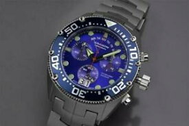 【送料無料】腕時計　アラゴンチタンスイスクォーツクロノグラフウォッチaragon a006blu virtuoso titanium 8040n swiss quartz chronograph watch